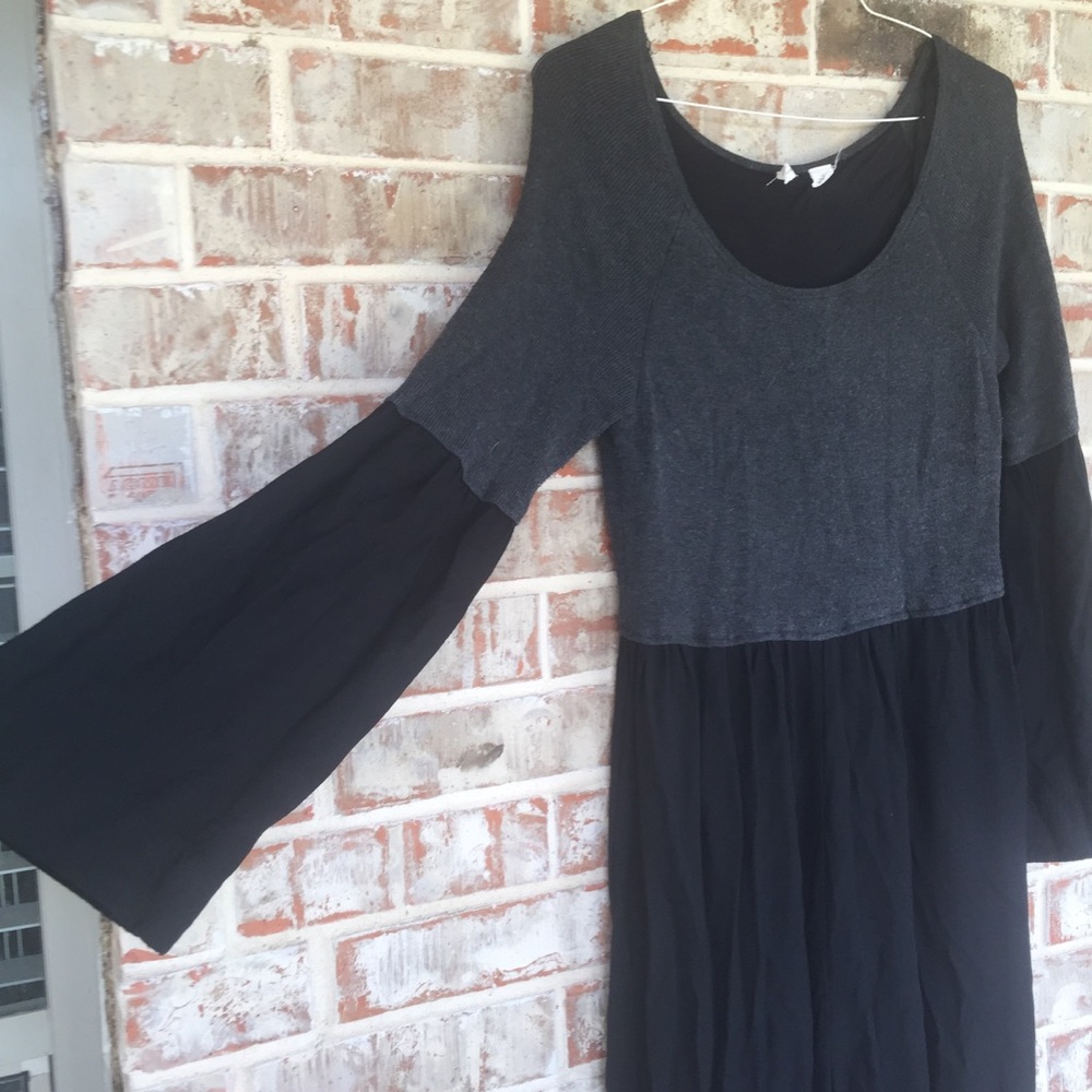ANTHRO Moth Wyn Mix Knit Sweater Wide Leg Jumpsuit - Picture 8 of 14